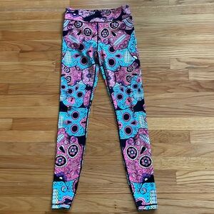 CVG -‎ Pink Sugar Skull Full Length Leggings S